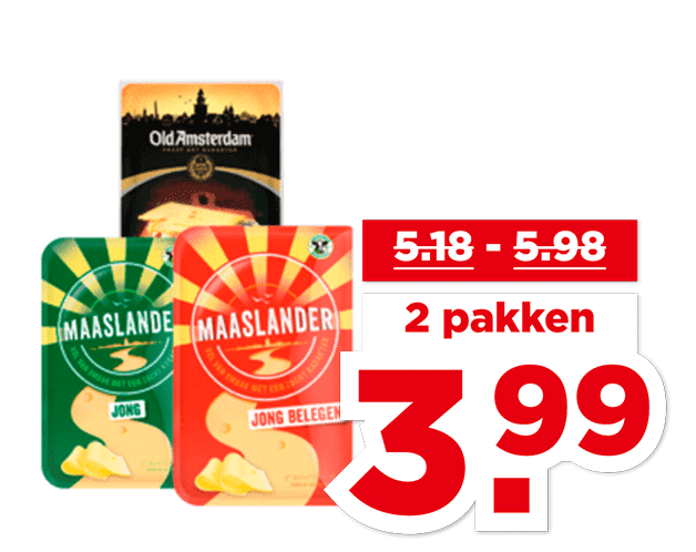 Maaslander of Old Amsterdam Kaas plakken | Bekijk aanbieding