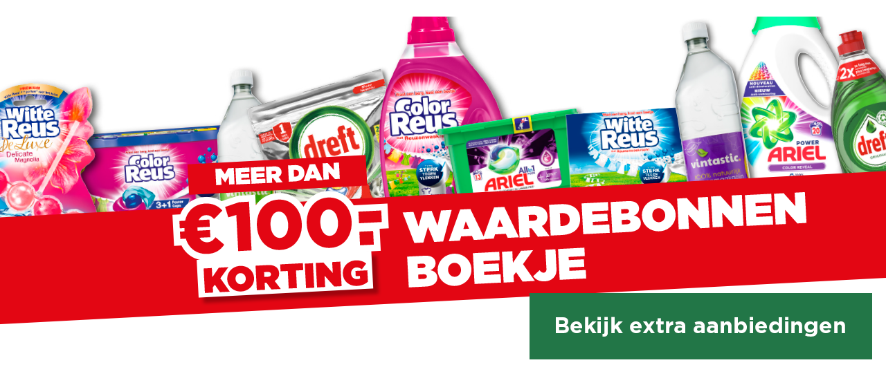 Meer dan €100.- korting | Waardebonnenboekje | Bekijk extra aanbiedingen
