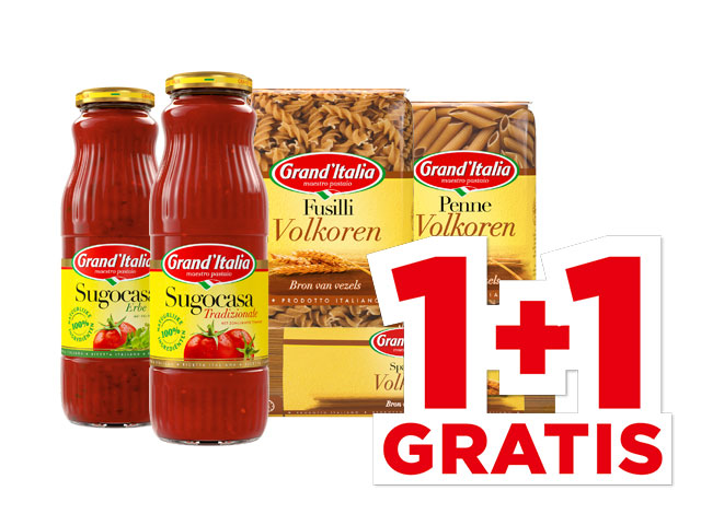 Grand’Italia Pasta volkoren of sugocasa | Bekijk aanbieding