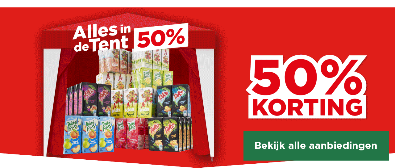 Alles in de tent 50% | Bekijk alle aanbiedingen