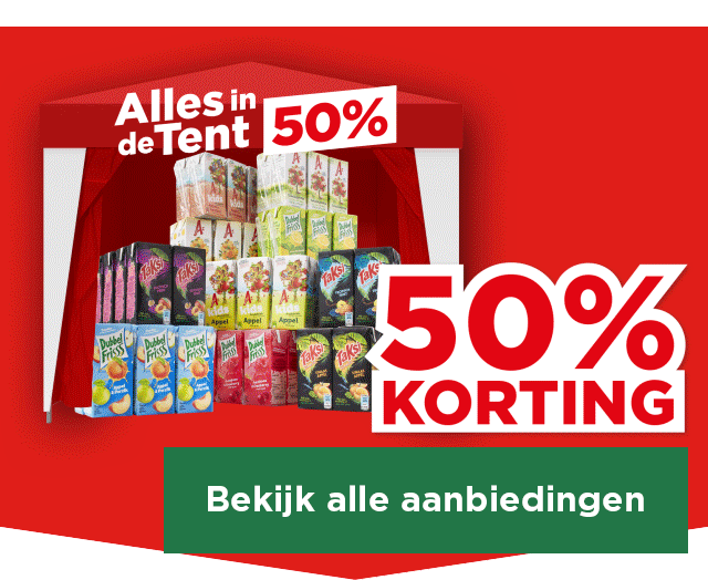 Alles in de tent 50% | Bekijk alle aanbiedingen