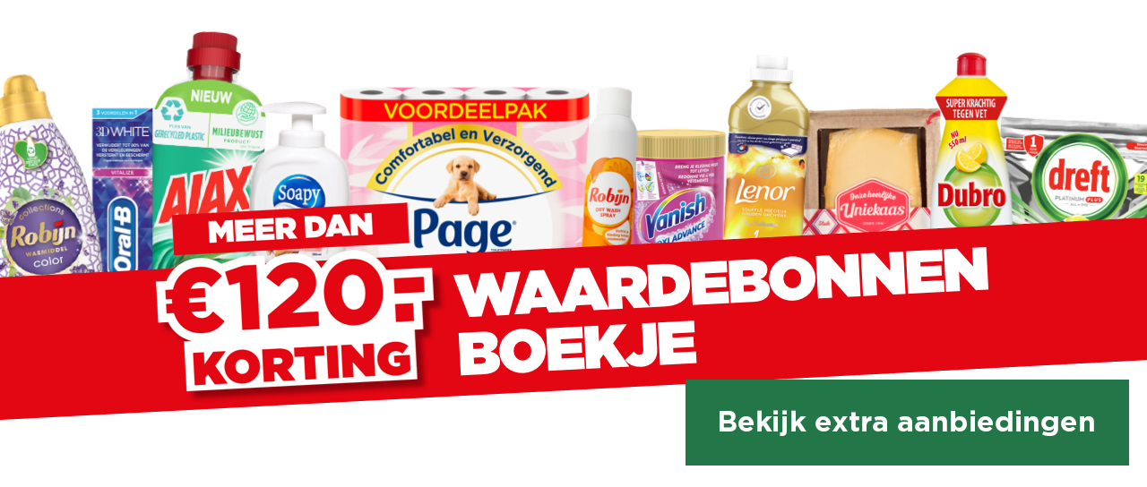 MEER DAN €120.- KORTING | WAARDENBONNENBOEKJE | Bekijk extra aanbiedingen
