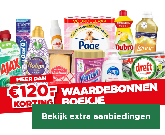 MEER DAN €120.- KORTING | WAARDENBONNENBOEKJE | Bekijk extra aanbiedingen