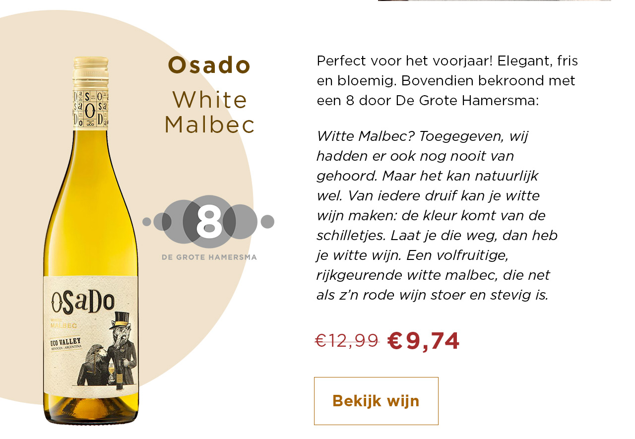 Osado White Malbec van 12.99 voor 9.74 | Bekijk wijn