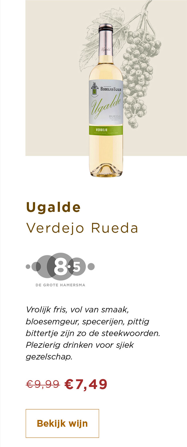 Ugalde Verdejo Rueda van 9.99 voor 7.49 | Bekijk wijn