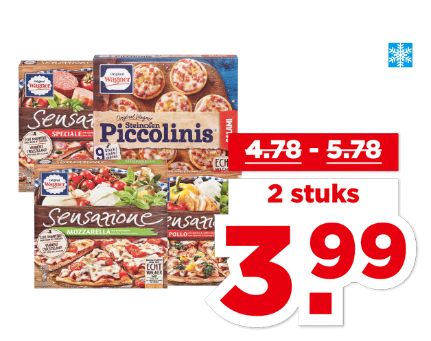 Alle Wagner Sensazione pizza’s of piccolinis | Bekijk aanbieding