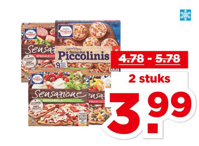 Alle Wagner Sensazione pizza’s of piccolinis | Bekijk aanbieding