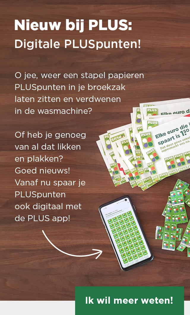 Nieuw bij PLUS: Digitale PLUSpunten! | Ik wil meer weten!