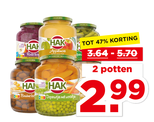 Hak Groente of appelmoes | Bekijk aanbieding