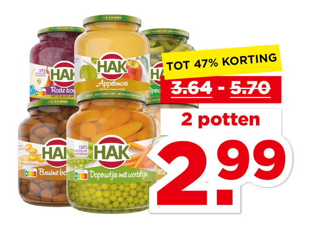 Hak Groente of appelmoes | Bekijk aanbieding