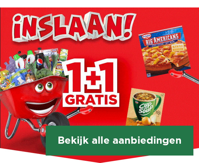Inslaan! 1+1 GRATIS | Bekijk alle aanbiedingen
