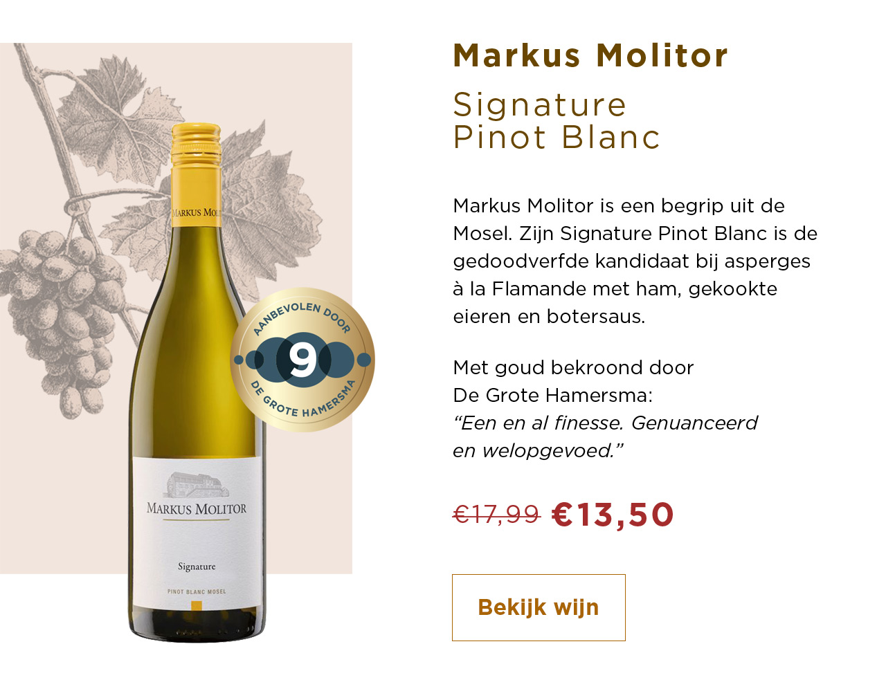 Markus Molitor Signature Pinot Blanc van € 17,99 voor € 13,50 | Bekijk wijn