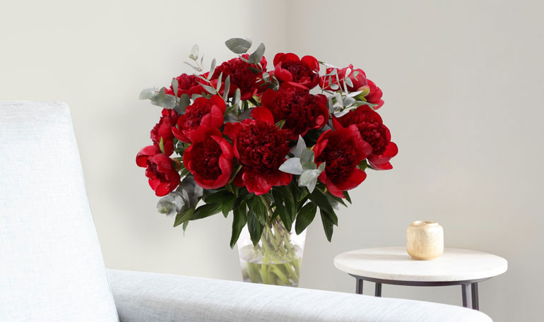 Fleur je huis op met rode pioenrozen | Bekijk bloemen
