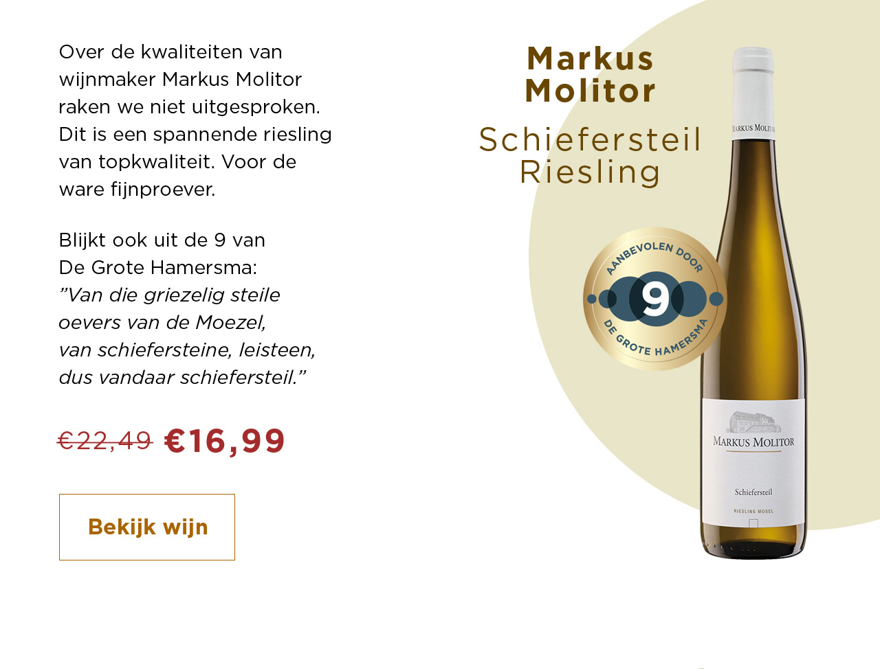 Markus Molitor Schiefersteil Riesling van € 22,49 voor € 16,99 | Bekijk wijn