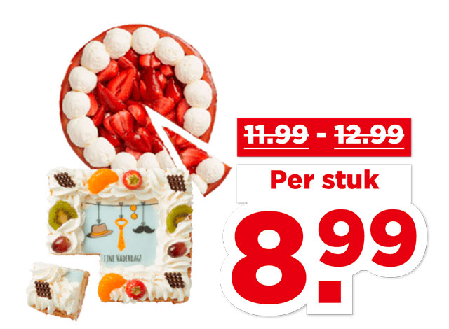 PLUS Aardbeienvlaai of Vaderdag slagroomtaart | Bekijk aanbieding