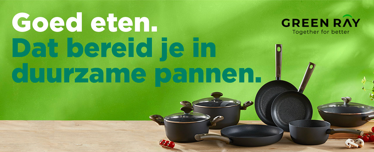 Goed eten. Dat bereid je in duurzame pannen.