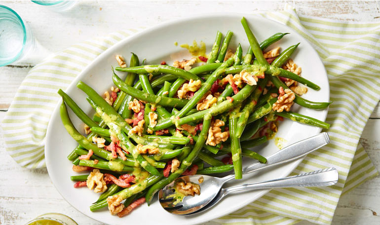 Sperziebonen met kruiden en spek | Bekijk recept