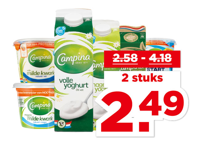 Campina Yoghurt of Kwark | Bekijk aanbieding
