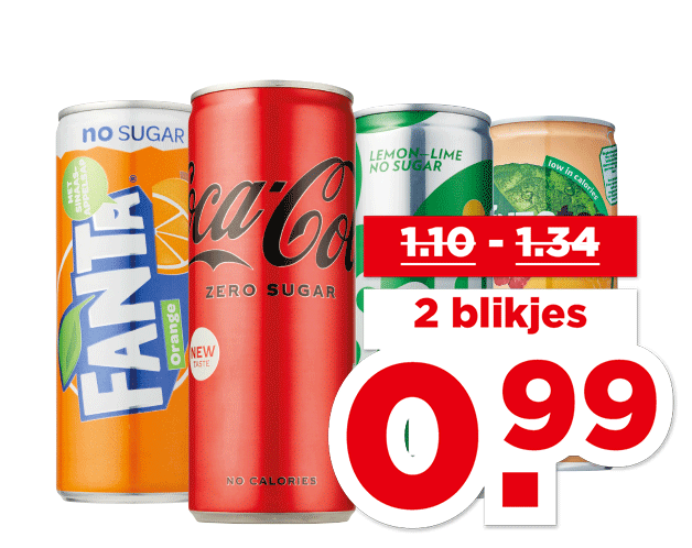 Coca-Cola, Fanta, Sprite of Fuze Tea | Bekijk aanbieding