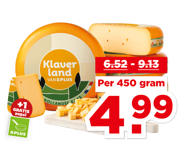 PLUS Klaverland Kaas 48+ stukken | Bekijk aanbieding