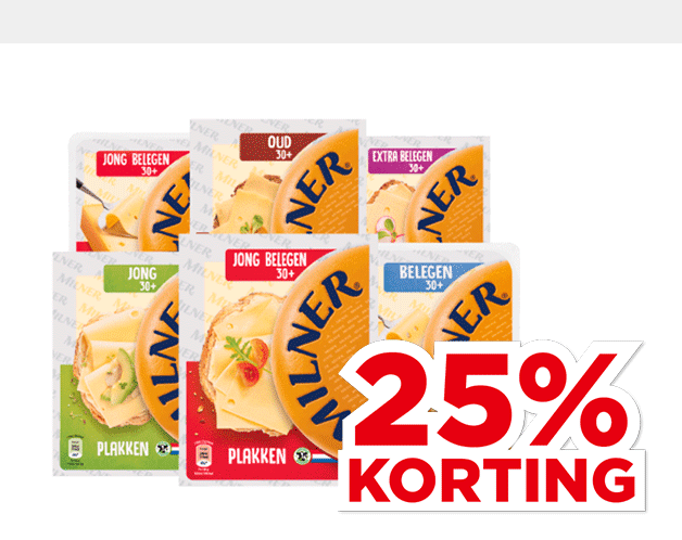 Milner Kaas 30+ plakken of stukken | Bekijk aanbieding