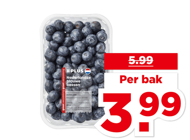 PLUS Nederlandse Blauwe bessen | Bekijk aanbieding