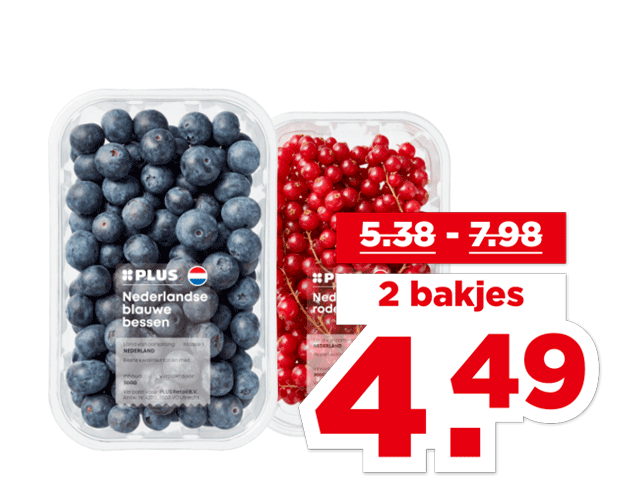 PLUS Frambozen, rode bessen, bramen of blauwe bessen | Bekijk aanbieding