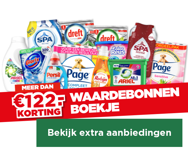 MEER DAN 122.- KORTING | WAARDEBONNENBOEKJE | Bekijk extra aanbiedingen