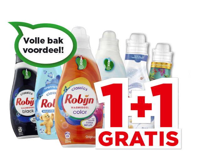 Alle Robijn Wasmiddel, wasverzachter of dry wash | Bekijk aanbieding