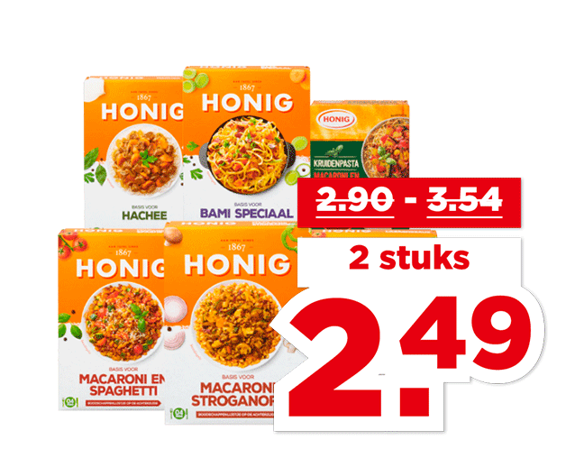 Honig Maaltijdmix of kruidenpasta | Bekijk aanbieding