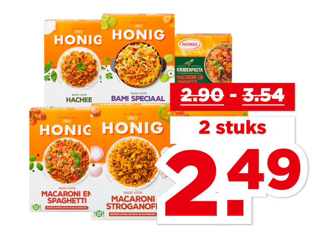 Honig Maaltijdmix of kruidenpasta | Bekijk aanbieding