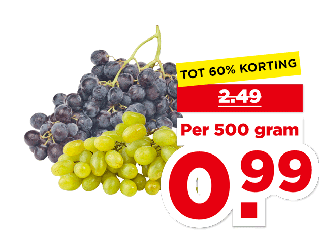 PLUS Rode of witte druiven | Bekijk aanbieding