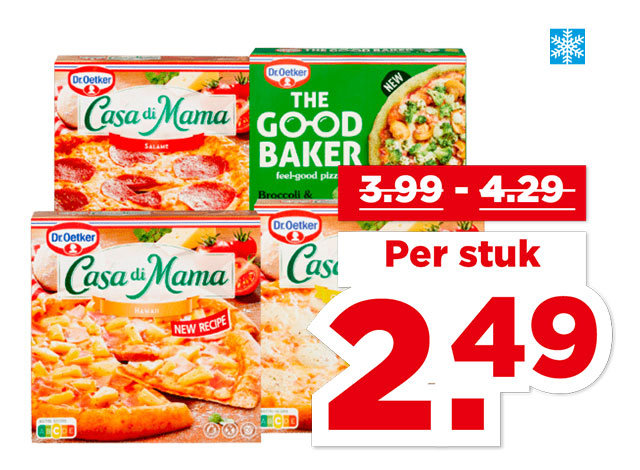 Alle Dr. Oetker Casa di Mama of the good baker pizza’s | Bekijk aanbieding