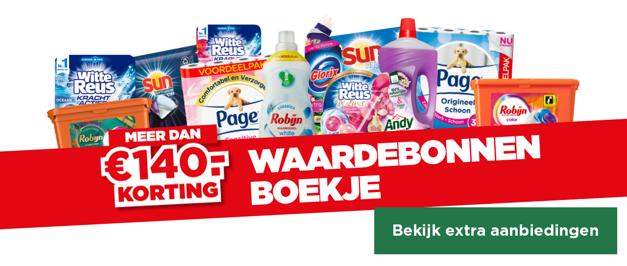 MEER DAN € 140,- KORTING | WAARDENBONNENBOEKJE | Bekijk extra aanbiedingen