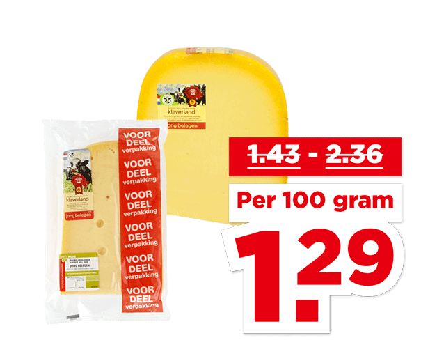 Alle PLUS Klaverland Kaas 48+ plakken of stukken | Bekijk aanbieding