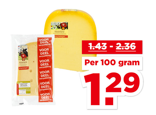 Alle PLUS Klaverland Kaas 48+ plakken of stukken | Bekijk aanbieding
