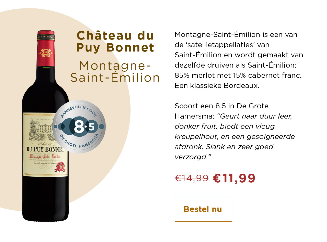 Château du Puy Bonnet Montagne-Saint-Émilion van €14,99 voor €11,99 | Bestel nu