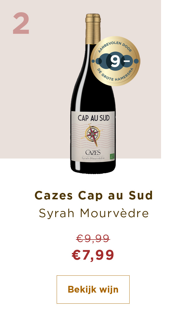 Cazes Cap au Sud Syrah Mourvèdre van €9,99 voor €7,99 | Bekijk wijn