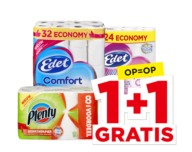 Edet Toiletpapier of Plenty Keukenpapier | Bekijk aanbieding