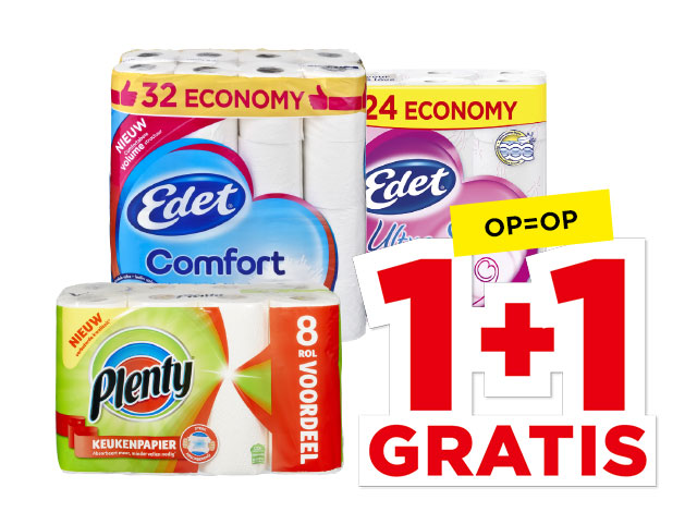Edet Toiletpapier of Plenty Keukenpapier | Bekijk aanbieding