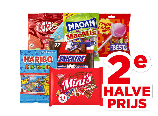 Candybars uitdeelzakken, Haribo, Maoam of Chupa Chups | Bekijk aanbieding