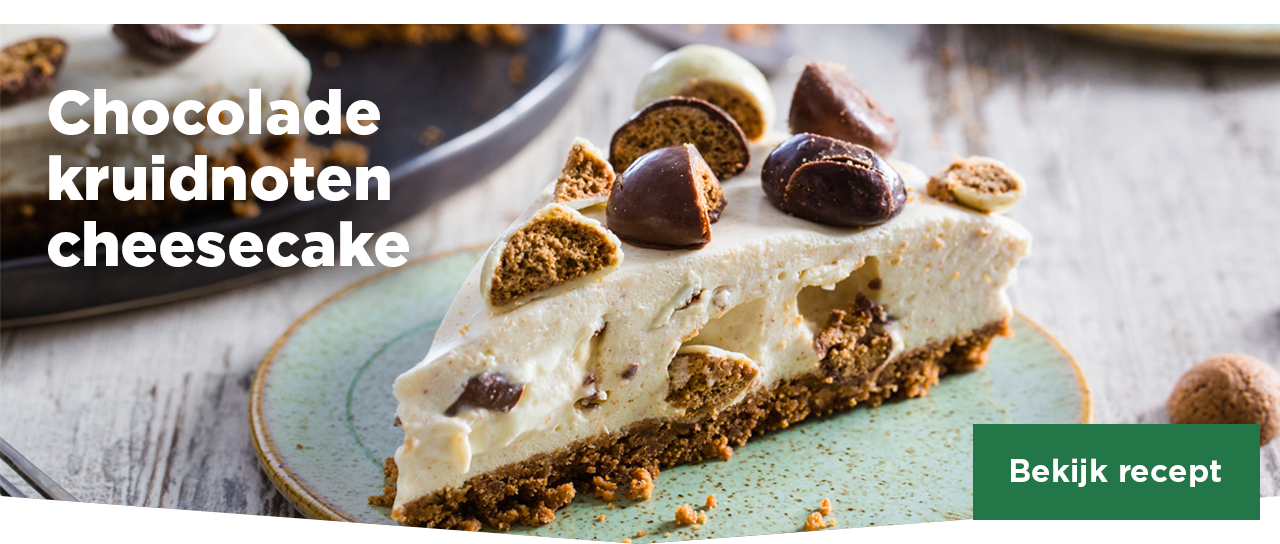Chocolade kruidnoten cheesecake | Bekijk recept