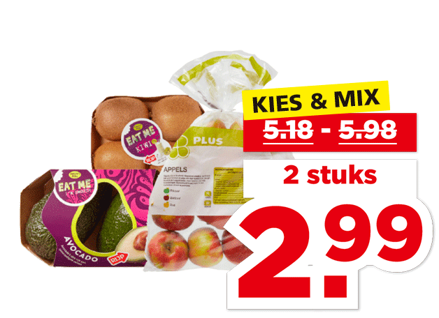 Avocado eetrijp, PLUS Elstar of Eat me Kiwi green | Bekijk aanbieding