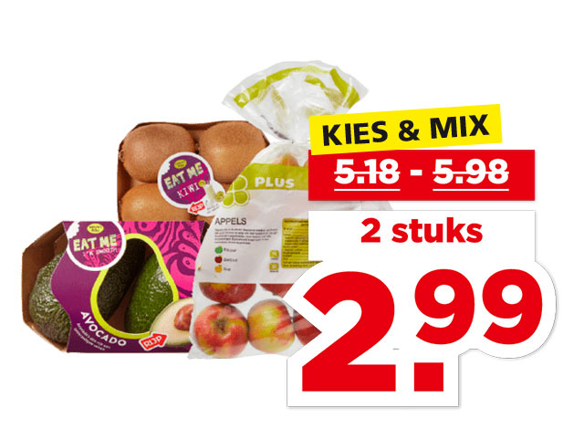 Avocado eetrijp, PLUS Elstar of Eat me Kiwi green | Bekijk aanbieding