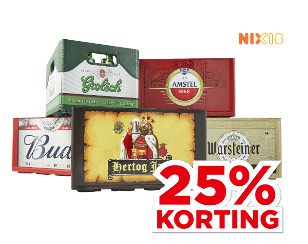 Grolsch, Amstel, Hertog Jan, Bud of Warsteiner Pils | Bekijk aanbieding