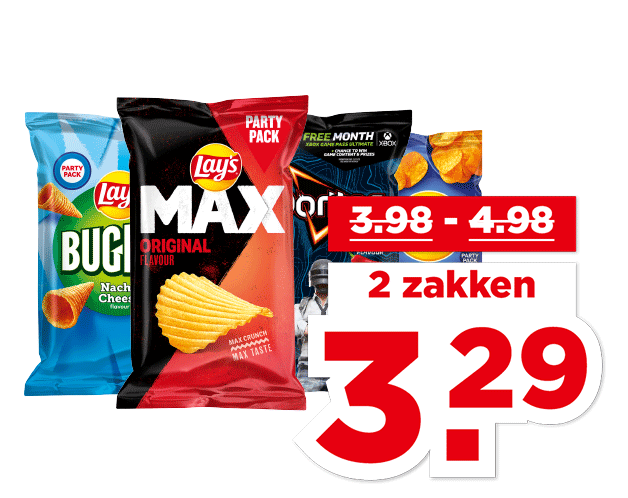 Lay’s, Cheetos of Doritos partypacks | Bekijk aanbieding
