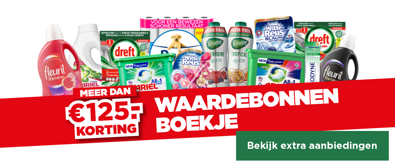 MEER DAN €125,- KORTING | WAARDENBONNEN BOEKJE | Bekijk extra aanbiedingen