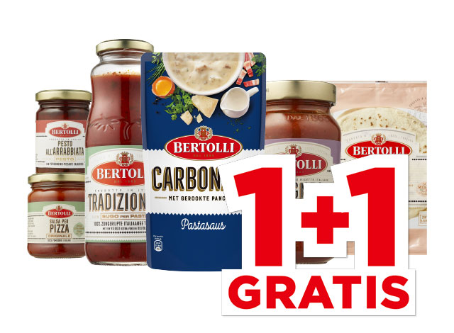 Bertolli Pasta- of pizzasaus, pesto of pizzabodem | Bekijk aanbieding