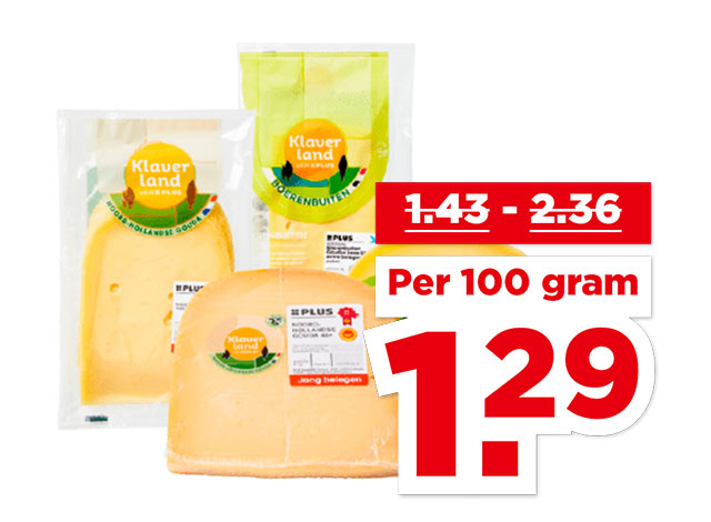 Alle PLUS Klaverland Kaas 48+ of Boerenbuiten kaas 50+ | Bekijk aanbieding