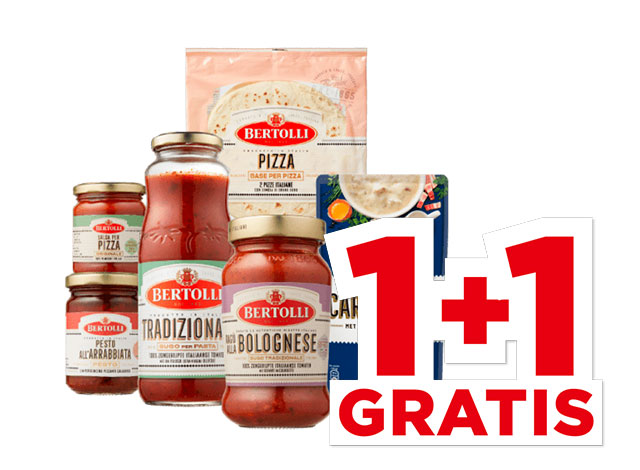 Bertolli Pizza- of pastasaus, pizzabodems of pesto | Bekijk aanbieding